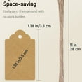 thumbnail image 6 of 200 Pcs Price Tag with String Attached Writable Brown Kraft Paper Tags with Jute Twine Hang Tag Price Display Labels for Clothing Jewelry Blank Merchandise Marking Tags, 1.38" x 0.87", 6 of 6