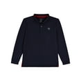 thumbnail image 3 of MeMoi Boys Silky Soft Dri-Effect Moisture Wicking Long Sleeve Polo Shirt - Boys - Male (16, Midnight Navy), 3 of 6