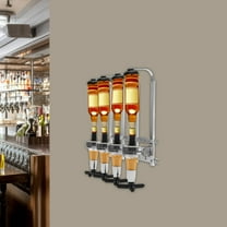 4 Bottle Dispenser Whiskey Wall Mounted Wine Alcohol Liquor Cocktail Beer Butler