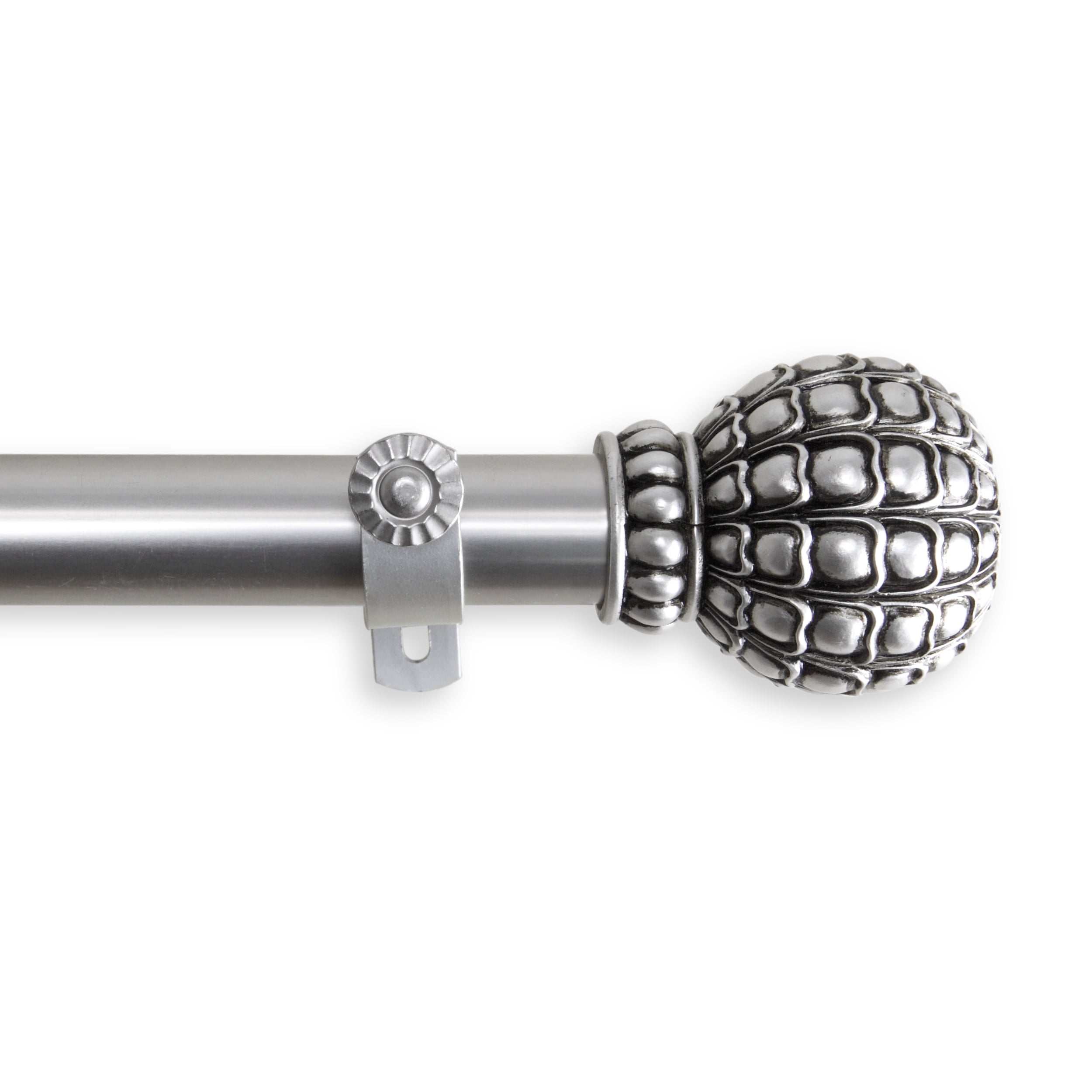 1" Dia Adjustable Joline Curtain Rod 28-48 inch - Satin Nickel