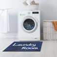 thumbnail image 6 of Ottomanson Non-Slip Rubberback Text 2x3 Laundry Room Rug, 26" x 35", Black/Blue, 6 of 8