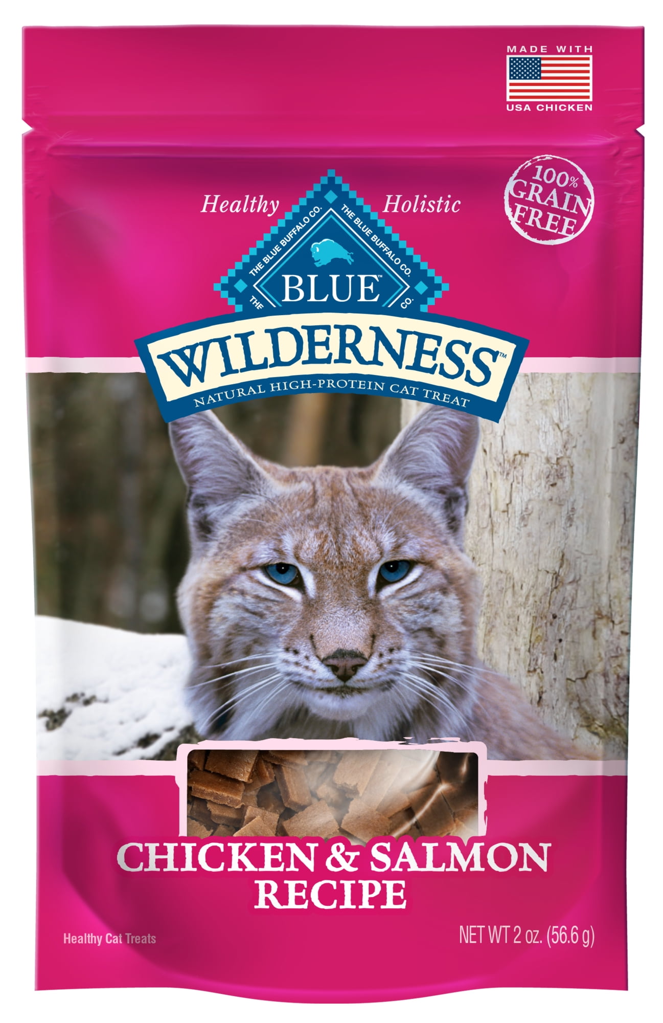 Blue Buffalo Chicken/Salmon Flavor Soft Treat for Cat, 2 oz. Walmart