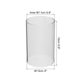 thumbnail image 2 of Uxcell 3"x4" Open Ended Glass Candle Holders High Borosilicate Glass Chimney Clear Cylinder Candleholder 2Pcs, 2 of 5