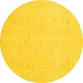 thumbnail image 1 of Ahgly Company Indoor Round Oriental Yellow Traditional Area Rugs, 4' Round, 1 of 4
