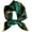 Black and Green, variant on 100% Mulberry Silk Neck Scarf 21"x21" Small Square Scarfs for Women Gift Packed