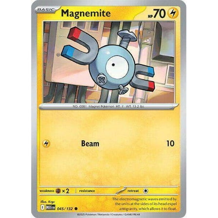 Pokemon ME01: Mega Evolution Common Magnemite #45