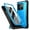 Sky Blue, variant on Poetic Revolution Case for Oneplus 10T, Heavy Duty Full Body Cover with Kickstand, Black