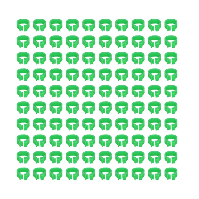 100 Pcs Anneaux de Pattes de Pigeons 8mm Faciles à Identifier Réutilisables Légers Durables Fournitures pour Volaille