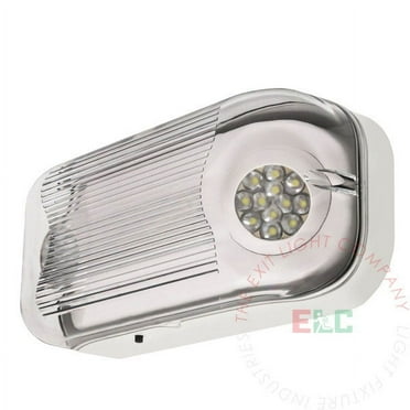 LFI Lights | LED Wet Location Rated Emergency Light | White Housing | Battery Backup [EL-WETLED]