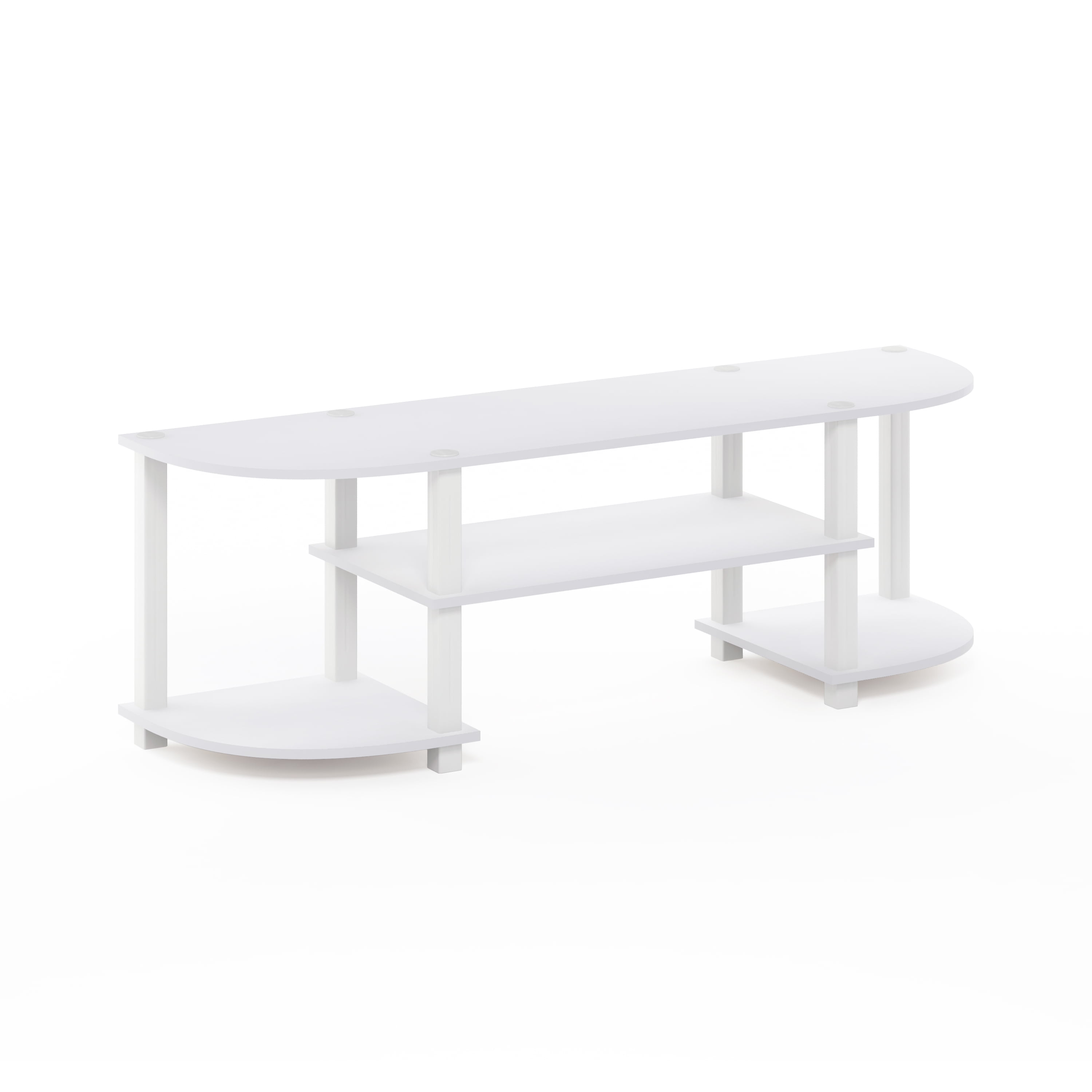 Furinno Turn-S-Tube Wide TV Entertainment Center, White