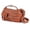 Brown, variant on Vegan Leather Bag - Double-Zip Top - Adjustable Buckle Strap - Reinforced Bottom - 12"x8"