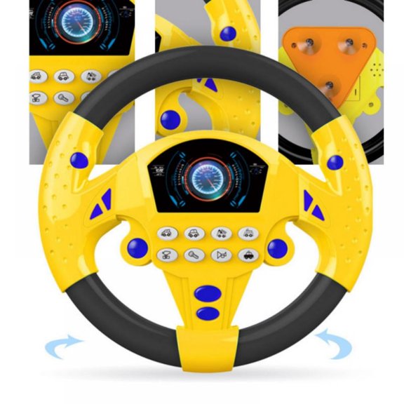 Alvage Kids Baby Toys Interactive Toy Children Steering Wheel With Sound Simulation Driving Car Toys
