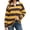 Yellow, variant on Mifsaly Womens Oversized Sweatshirts Striped Button Down Collared Pullover Tops Fall Winter Fashion Stylish Y2K Street Daily Going Out Lounge Outfits