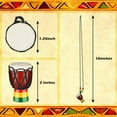 thumbnail image 2 of 5 Pcs Colliers Instruments Djembe Tambour Mini Pendentif Tambour Africain Collier en Bois Tambours et Percussion, 2 of 8