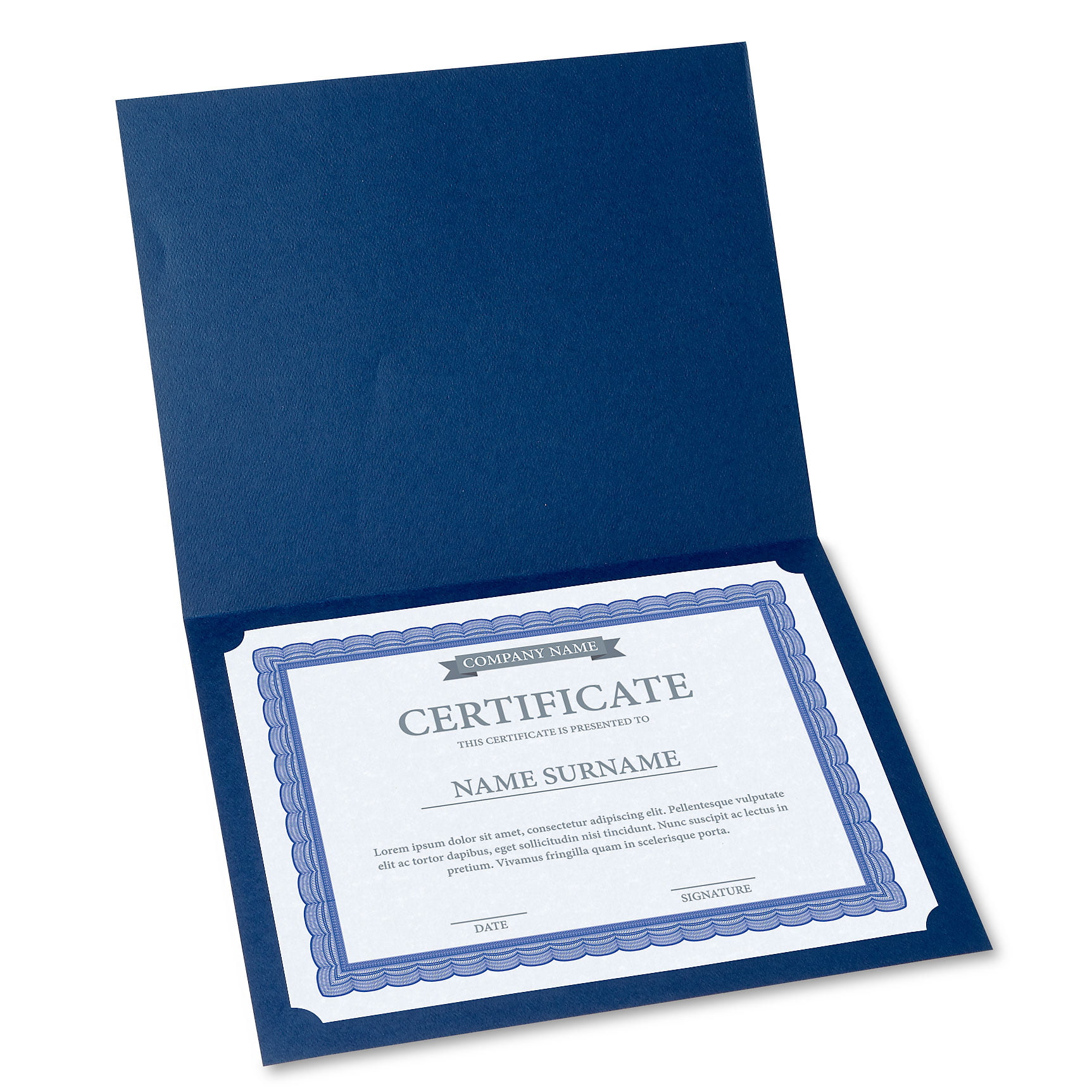 Laser and Inkjet Printer Compatible Executive Blue Certificate Paper on Blue Parchment 8-1/2 x 11 on 60 lb Text Parchment Paper Set of 25 