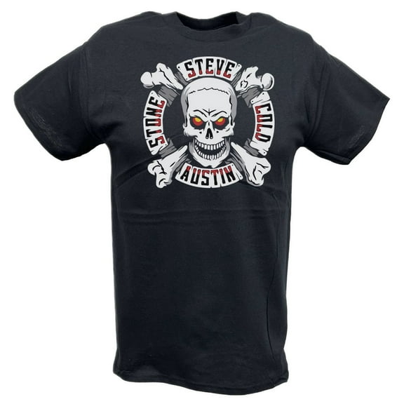 Stone Cold Steve Austin Skull Crossbones T-shirt