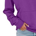 thumbnail image 3 of Vmvidoty Women's V-Neck Drop Shoulder Sweatshirt Casual Loose Fit Long Sleeve Pullover with Pockets(Purple, L), 3 of 7
