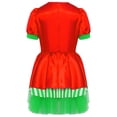 thumbnail image 4 of iEFiEL Girls Short Sleeve Tutu Dance Dress Figure Skating Stage Performance Christmas Elf Dress Green 8, 4 of 7