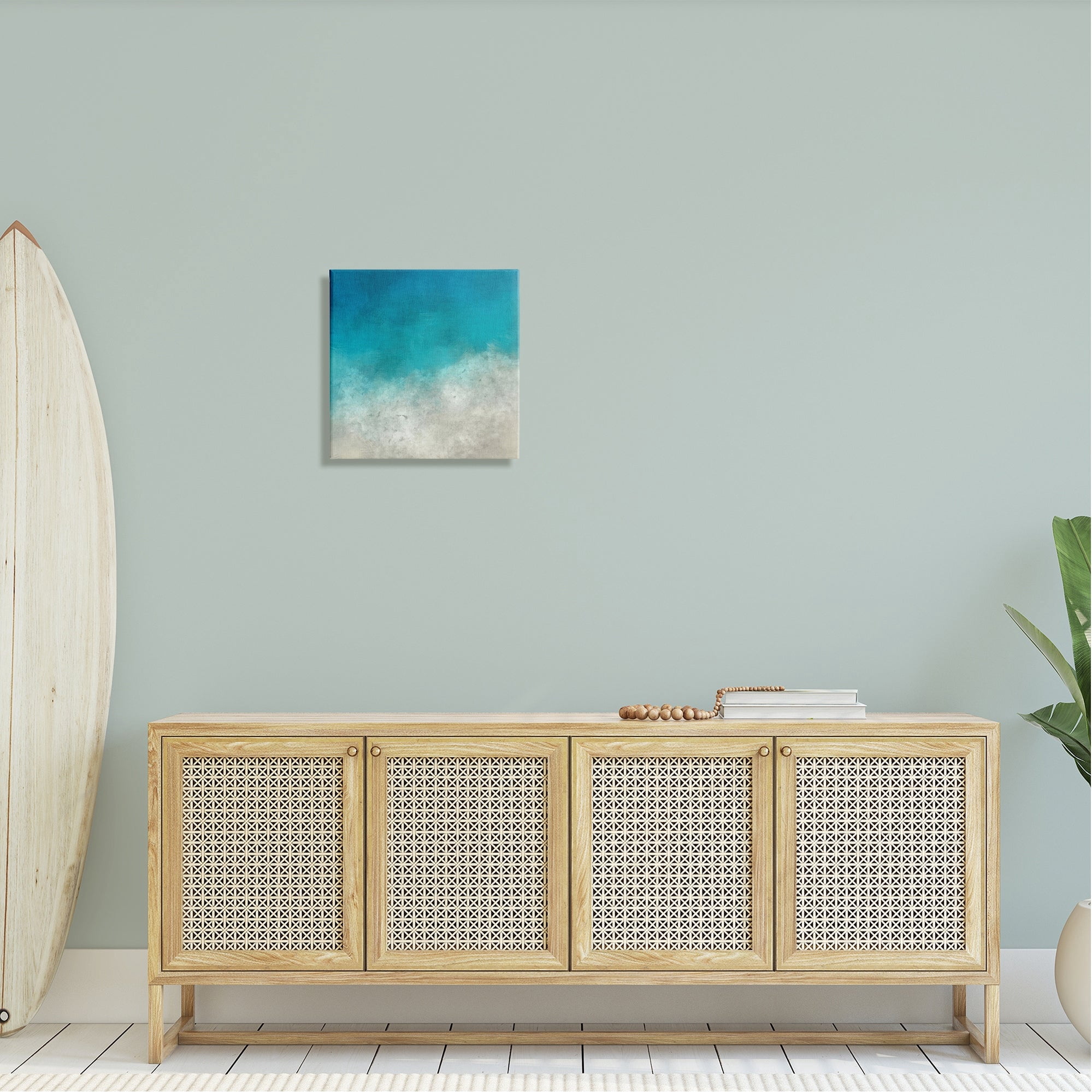 Stupell Industries Aerial Ocean Shoreline View Sea Water Foam Painting Gallery Wrapped Canvas Print Wall Art, Design by Alpenglow Workshop