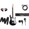 Peavey Rockmaster 5-in-1 Electric Guitar Stage Pack, Black