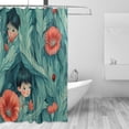 thumbnail image 2 of Children's Illustration 72x72 Waterproof Shower Curtain Liners Durable Metal C-Hooks Fade-Proof Thermal Print Anti-Splash, 2 of 5