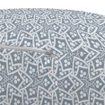 thumbnail image 2 of Oriental Pouf Cover with Zipper, Geometric Pattern with Starry Motifs in Muted Tones Monochrome Art, Soft Decorative Fabric Unstuffed Case, 30" W X 17.3" L, Blue Grey White, by Ambesonne, 2 of 3