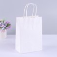 thumbnail image 3 of 10 bolsas de regalo de papel Kraft con asas para compras, manualidades, bolsas marrones y blancas, bolsas de bricolaje, suministros para fiestas y Navidad, 3 of 5
