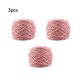 thumbnail image 5 of Ounissouiy 3 hilos de punto, suministros de costura de bolas de algodón, suave, transpirable, accesorio de bricolaje, herramienta de costura Artesanía Rosa claro, 5 of 6