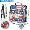 thumbnail image 2 of 3 Ring Zipper Binder with Shoulder Strap Waterproof Trapper Keeper 2 Inch D-Ring 500 Sheets Capacity Gnomes with Usa Flag, 2 of 7