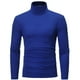 thumbnail image 1 of Camisa de manga larga con cuello alto de poliéster para hombre - Corte ajustado, color liso - Moda/deportivo - Tallas M-XXL, 1 of 5