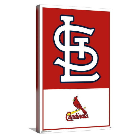 MLB St. Louis Cardinals - Logo 22 Canvas Wall Poster, 14.725" x 22.375"