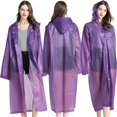 thumbnail image 4 of Rain Ponchos for Adults Reusable, 2 Pcs Raincoats Emergency for Women Men with Hood and Drawstring, 4 of 7