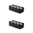 thumbnail image 4 of kurtrusly Storage Box Strong Practicality Wide Application Detachable Partition Large Capacity Plastic Storage Box Ladder Layered Black Rectangular 8-cell 2Set, 4 of 6