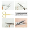thumbnail image 3 of Eyebrow Scissors Household Simple Stainless Steel Brow Shape Tools Convenient Personal Care Trimmer Beauty Tool for Makeup Use Golden 08, 3 of 6
