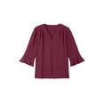 thumbnail image 6 of Qaspx Womens Blouses 3/4 Sleeve Dressy Tops Casual V Neck Office Shirts, 6 of 6