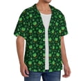 thumbnail image 2 of Gukieu Happy St. Patrick's Day Print Men's Short-sleeved Shirts, Button-down Pocket Shirts, T-shirts, Beach Vacation Travel Summer Clothing-Medium, 2 of 5