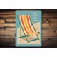 thumbnail image 1 of Decoración de playa con tumbona, letrero de silla de playa, letrero de tiempo de playa, letrero de casa de playa, regalo para amantes de la playa, letrero de playa con tumbona, letrero de metal., 1 of 4