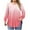 Pink, variant on QQAMB Womens Tops Plus Size Crewneck Gradient Color Long Sleeve Shirts Tunics Fall Casual Pullover Loose Basic T-Shirt