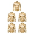 thumbnail image 1 of Qarigey Camisa transpirable para hombre Satén con mangas largas - Boda de trabajo o en casa Buen corte para el cuerpo normal Camisa de trabajo Type2 NO2, 1 of 6
