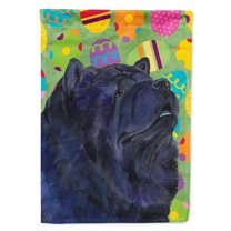 Carolines Treasures SS4846-FLAG-PARENT Chow Chow Easter Eggtravaganza Flag multicolor
