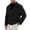 Black, variant on Hulanddfd Men's Pea Coat Turn Down Collar Double Breasted Short Wool Blend Jacket Casual Fall Winter Outerwear
