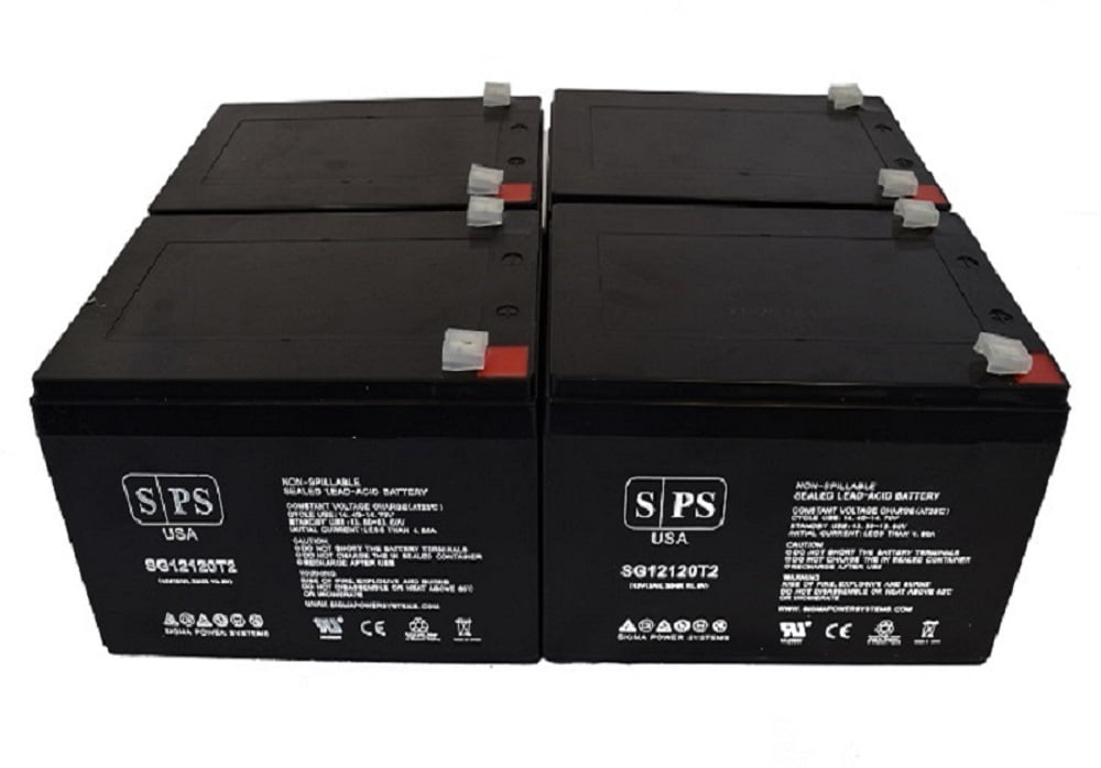 SPS Brand 12V 12Ah Replacement Battery For PowerVar ABCE1100-22R (4 ...