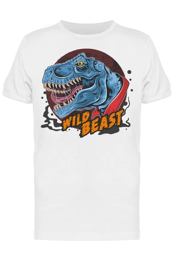 Dinosaur T Rex Head Wild Beast Tee Men's -Image by Shutterstock
