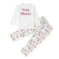 thumbnail image 2 of Christmas Family Matching Pajamas Christmas Pjs Holiday Nightwear Sleepwear Sets Long Sleeve Pjs STYLE A Green 10Y, 2 of 8
