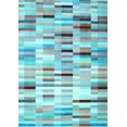 thumbnail image 1 of Machine Washable Abstract Light Blue Contemporary Rug, wshcon783lblu, 1 of 4