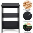 thumbnail image 3 of Yardi Yard 2 Pieces 3-Tier Nightstand with Reinforced Bars and Stable Structure-Black, Side Table, Chairside Table Narrow End Table for Bedroom Living Room Kitchen, 3 of 6