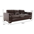 3 Seater Contemporary Oversized Leather Sofa EspressoColorEspresso