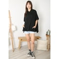 thumbnail image 2 of Fashion Womens Oversized Short Sleeve Hoodie Side Slits Pullover Sweater Top, 2 of 6