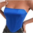 thumbnail image 2 of tarylea Corset Top for Women Sleeveless Strapless Tube Top Stretchy Slim Fitted Summer Tops Vest Solid Color, 2 of 7
