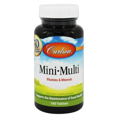 Copper Free 180 Tablets - Carlson Labs - Mini-Multi (Iron-Free Small Tablet) - 180 Tablets